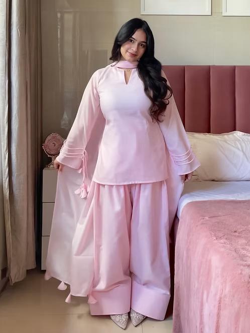 Dream Drape – 3 Piece Cotton Suit with Chiffon Dupatta