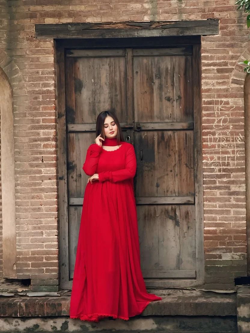 Sham-e-Laal – 3 Piece Chiffon Suit with Chiffon Dupatta
