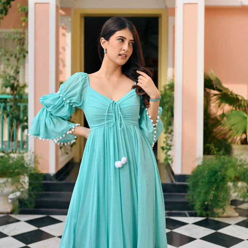 Memooza Wear  | Radiant Bloom Ethnic Maxi